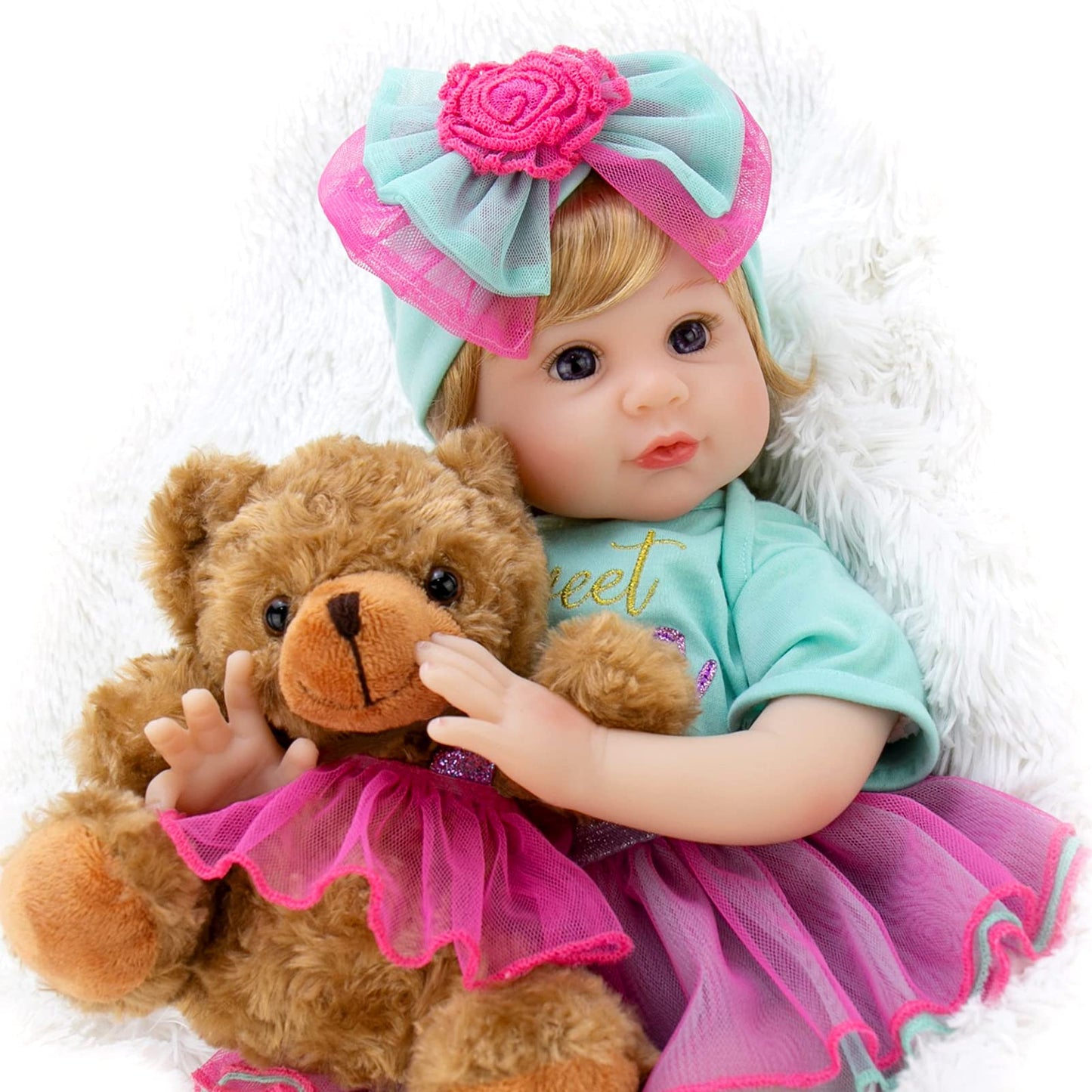 Milidool Lifelike Reborn Baby Doll 22-Inch Weighted Realistic Newborn - Girl Gift with Accessories