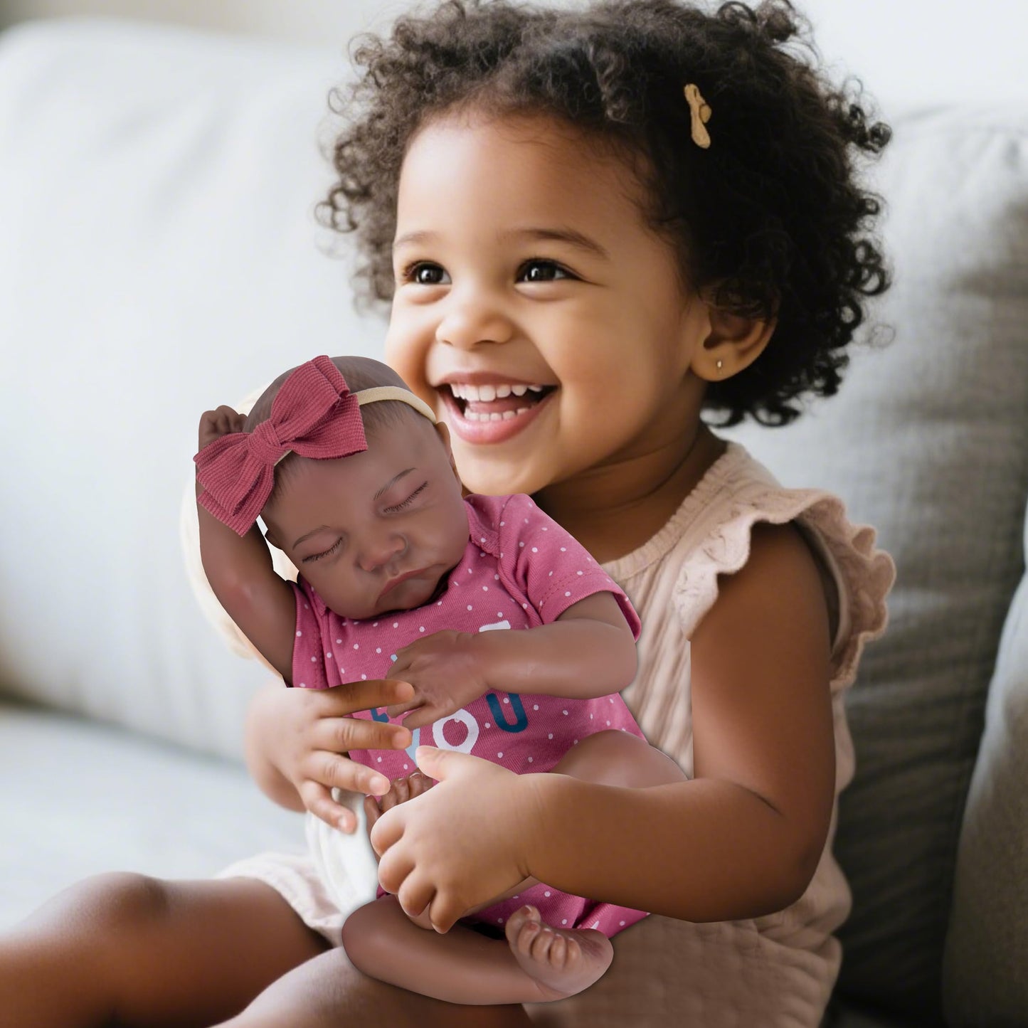 Milidool Reborn Baby Doll 18-Inch Black Girl – Realistic Lifelike Vinyl Doll
