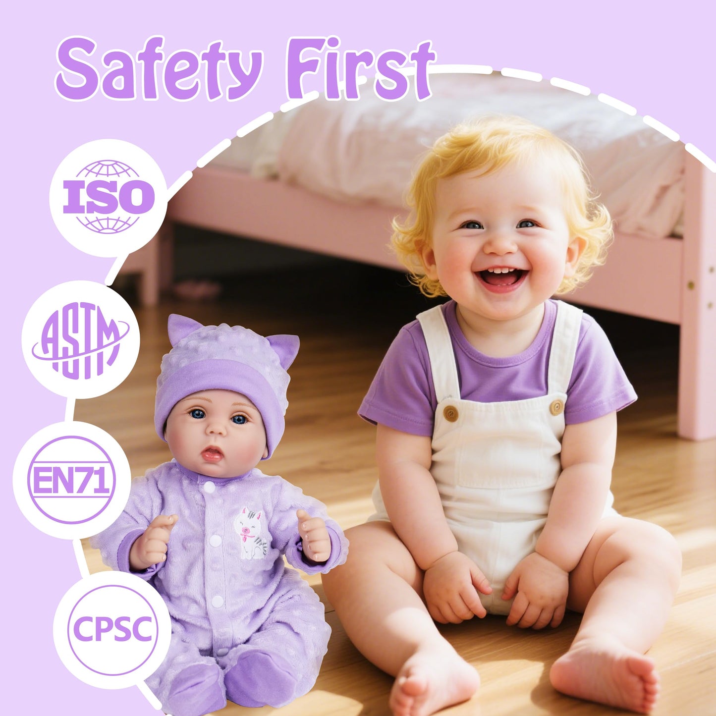 Milidool Lifelike Reborn Baby Doll Girl 18in – Realistic Newborn, Gift for Ages 3+