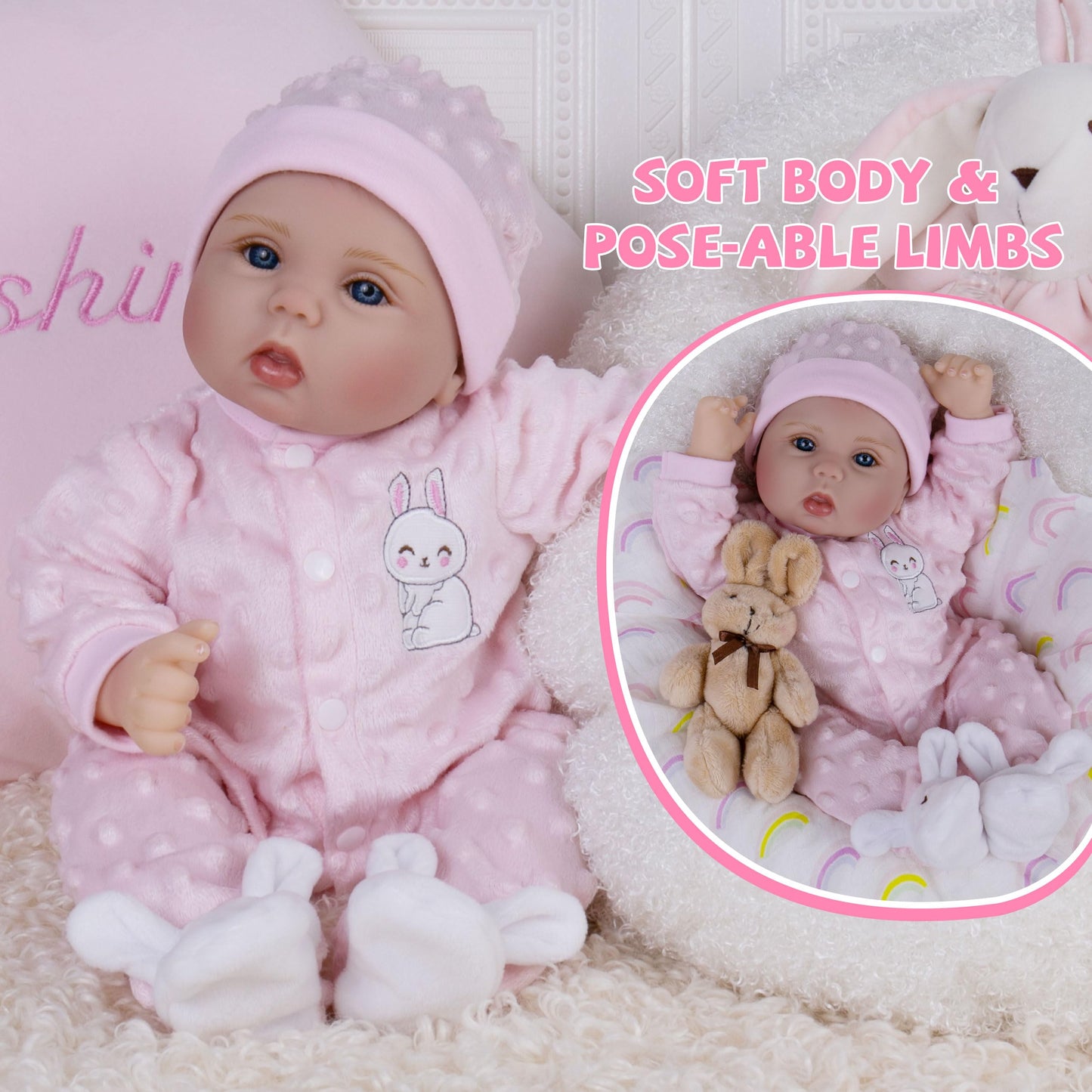 Milidool Reborn Baby Doll 18in – Lifelike Realistic Newborn Girl with Complete Accessories