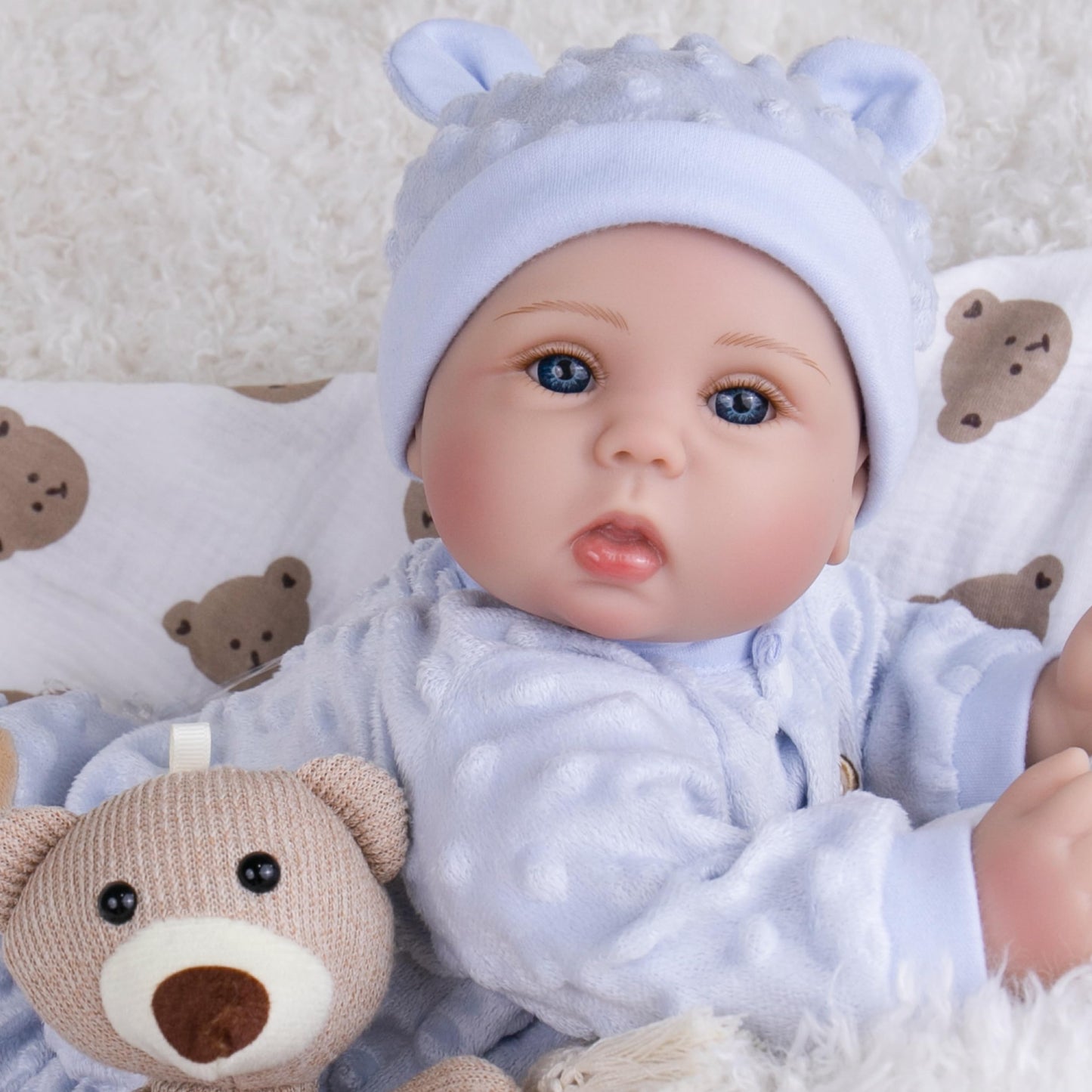 Milidool Lifelike Reborn Baby Doll Boy - 18-Inch Soft Body Realistic Newborn Doll for Kids 3+