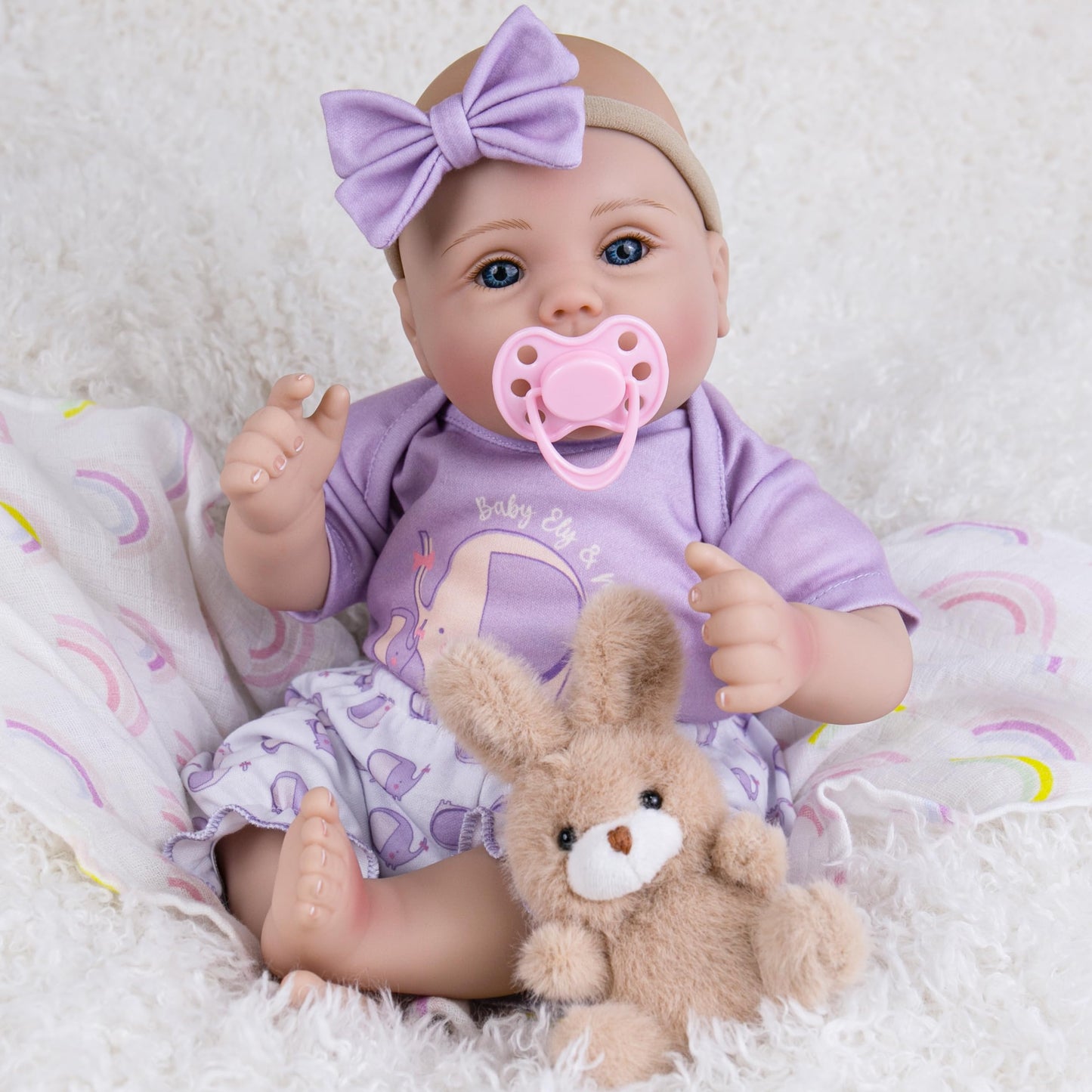 Milidool Lifelike Reborn Baby Doll Girl - 18-Inch Realistic Newborn with Soft Cloth Body