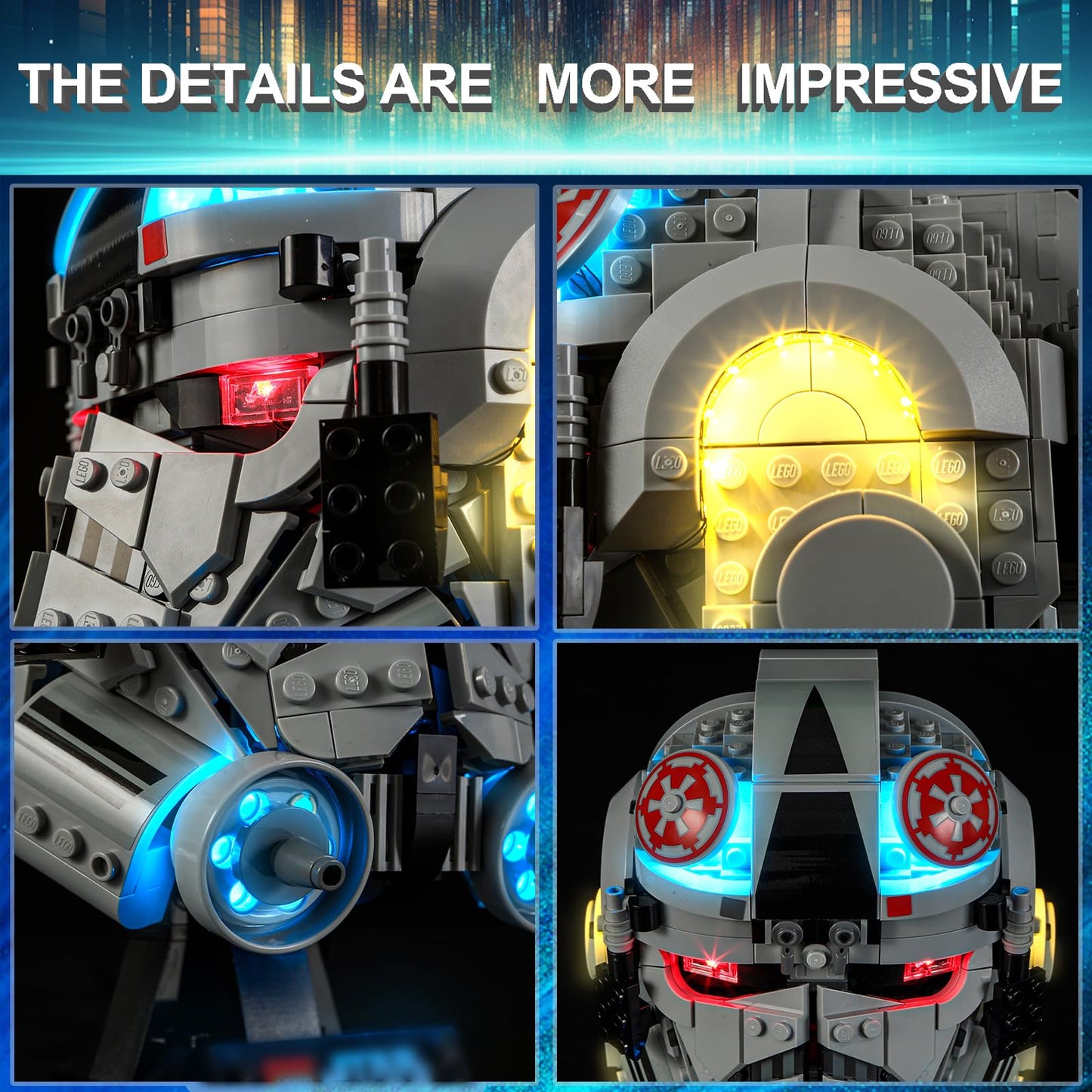 Mililier LED Light Kit for LEGO AT-AT Driver Helmet 75429 – Lights for Your 75429 Set
