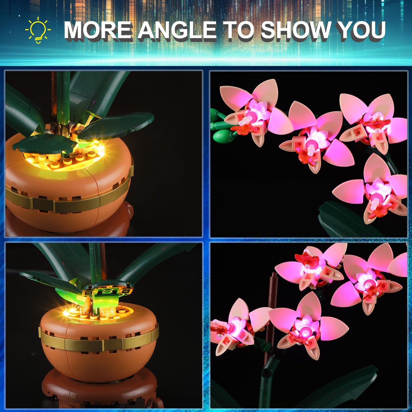 Mililier LED Light Kit for Lego 10343 Mini Orchid – Compatible Lighting for Lego 10343 Set