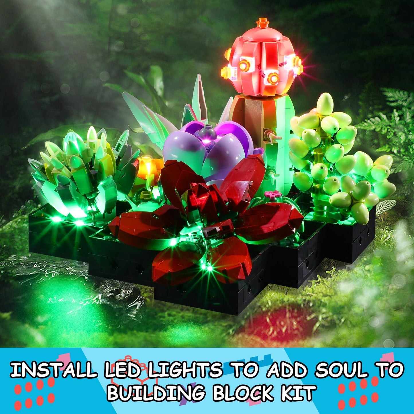 Mililier LED Light Kit for Lego 10309 Succulents Plant Decor Set – Compatible with Lego 10309