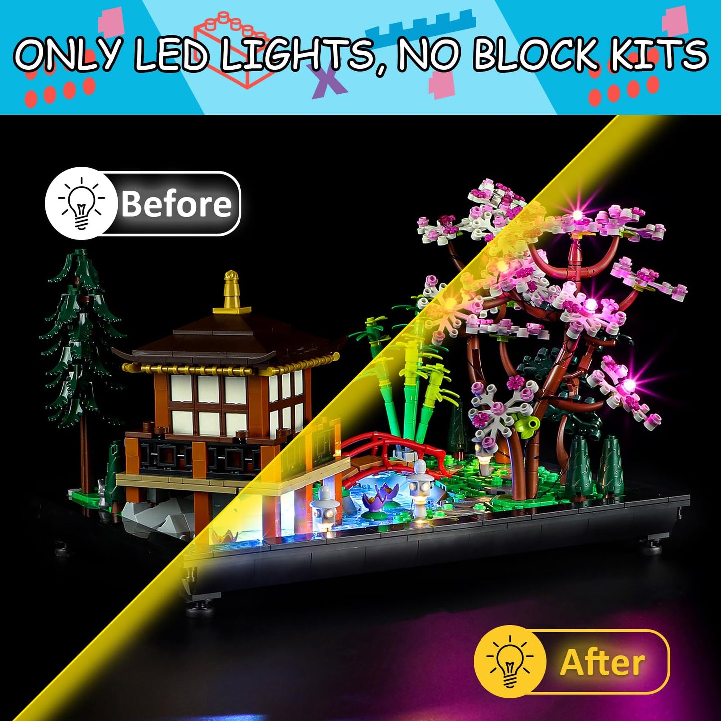 Mililier LED Light Kit for Lego 10315 Icons Tranquil Garden Set – Ambient Lighting Upgrade