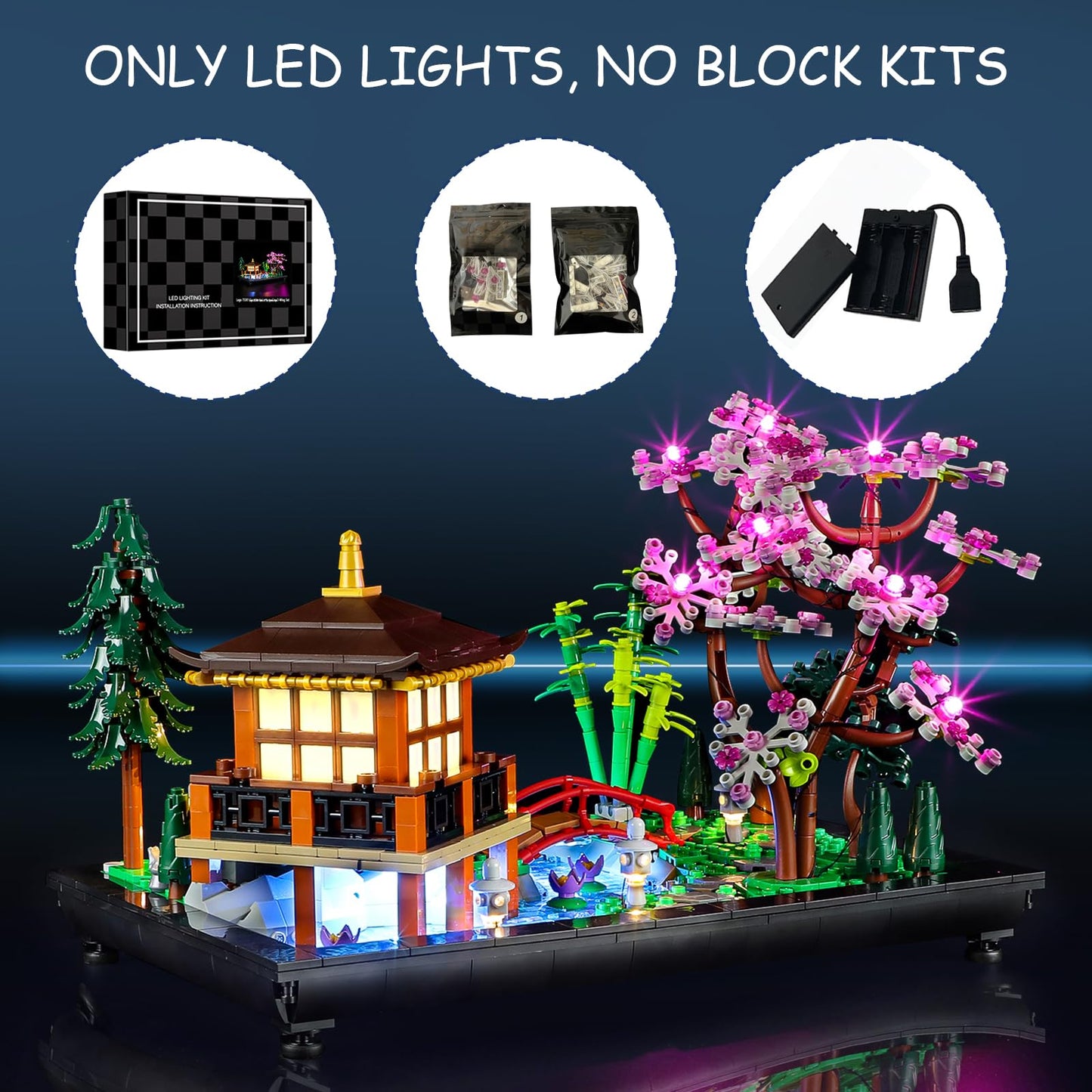 Mililier LED Light Kit for Lego 10315 Icons Tranquil Garden Set – Ambient Lighting Upgrade