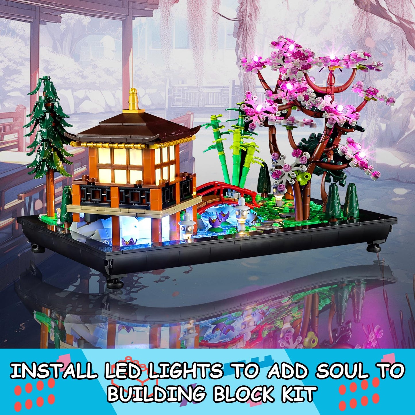 Mililier LED Light Kit for Lego 10315 Icons Tranquil Garden Set – Ambient Lighting Upgrade