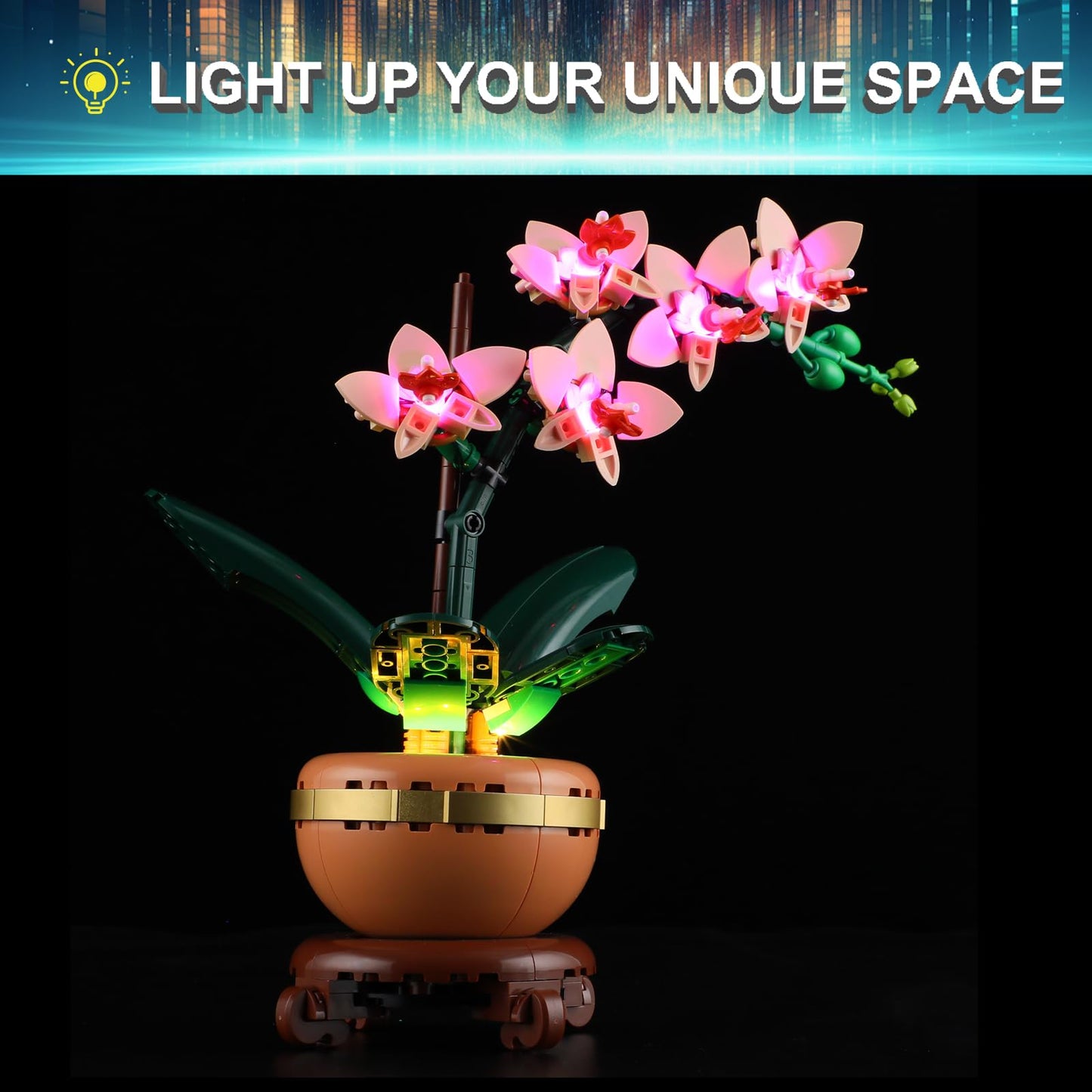 Mililier LED Light Kit for Lego 10343 Mini Orchid – Compatible Lighting for Lego 10343 Set