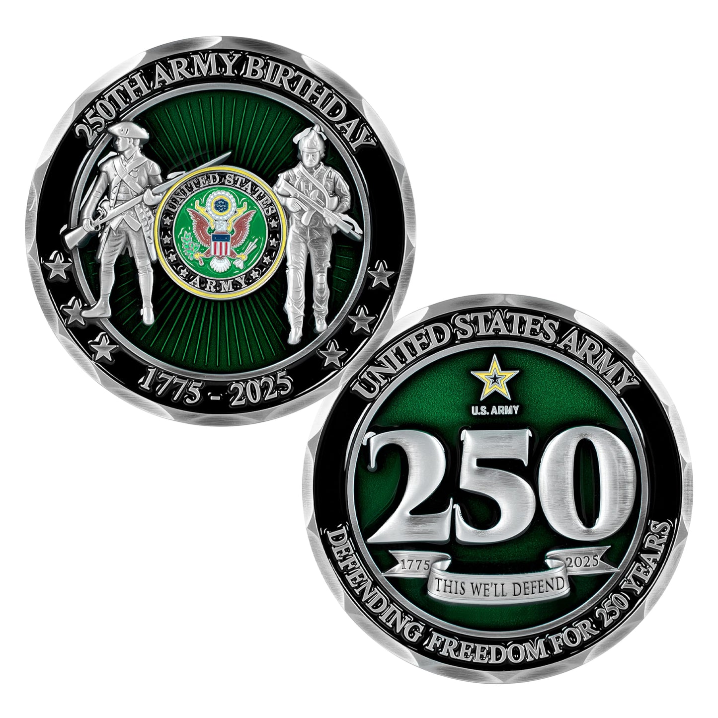 United States Army 250th Anniversary Challenge Coin | 1775-2025 | Military Gift Shop