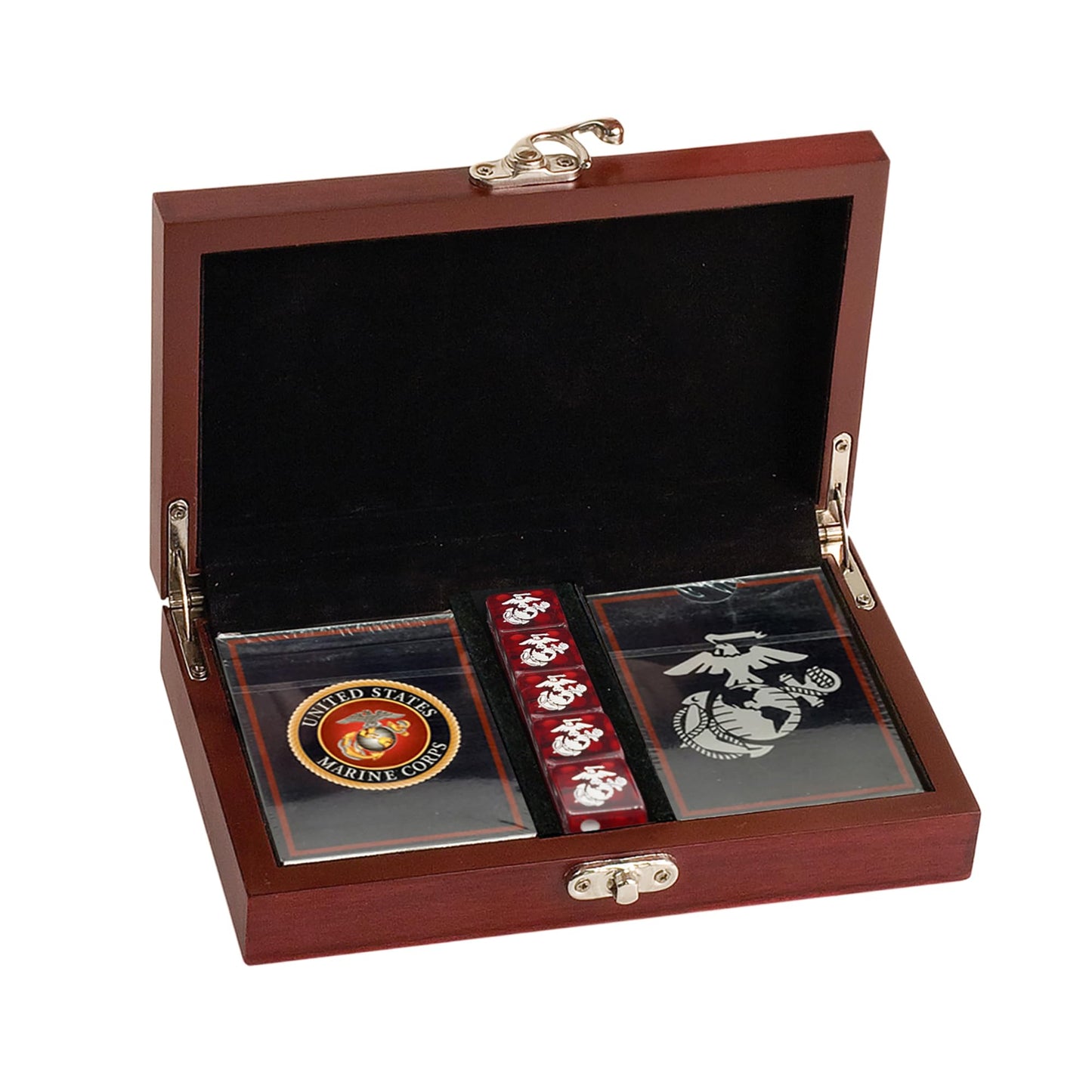 Marine Corps Gift Set | Official USMC Playing Cards & EGA Dice | Great Gift for Marines | Military Gift Shop