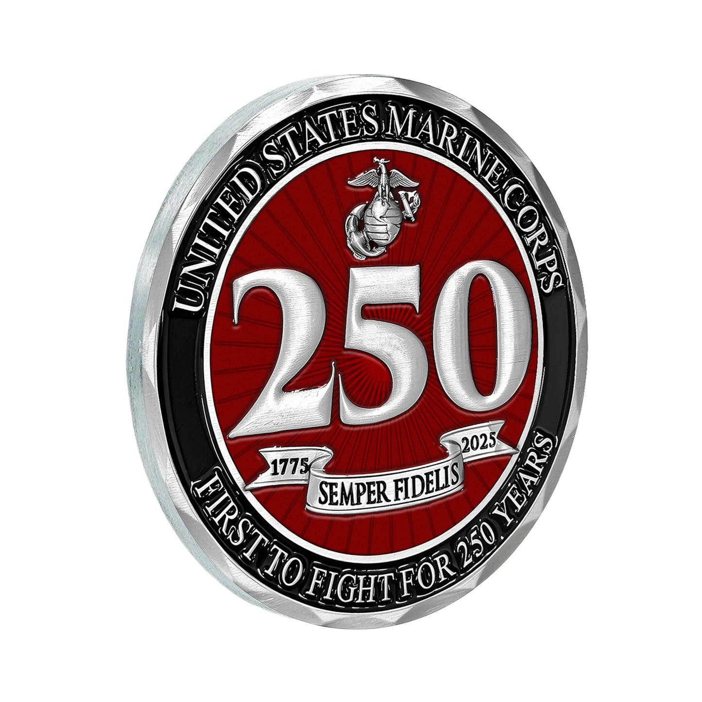 USMC 250th Birthday Challenge Coin – 2-Inch Commemorative | Military Gift Shop