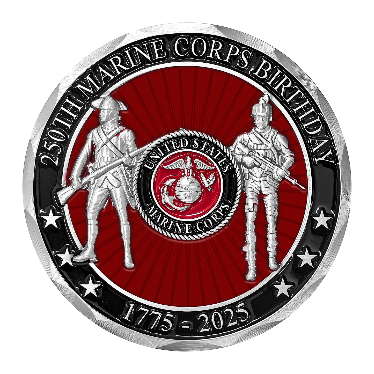 USMC 250th Birthday Challenge Coin – 2-Inch Commemorative | Military Gift Shop
