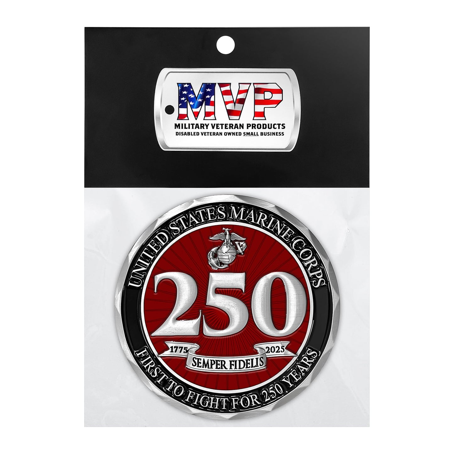 USMC 250th Birthday Challenge Coin – 2-Inch Commemorative | Military Gift Shop