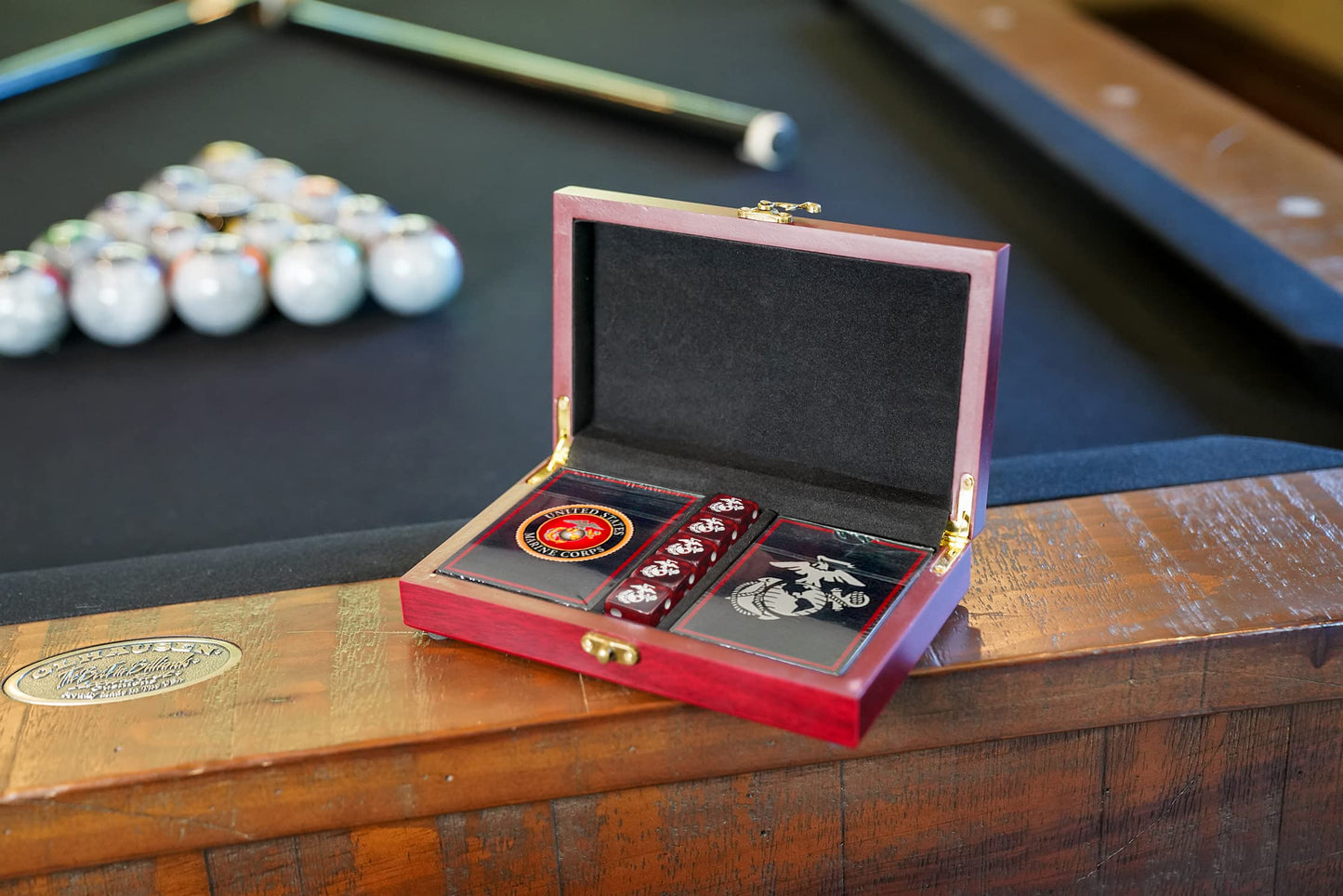 Marine Corps Gift Set | Official USMC Playing Cards & EGA Dice | Great Gift for Marines | Military Gift Shop