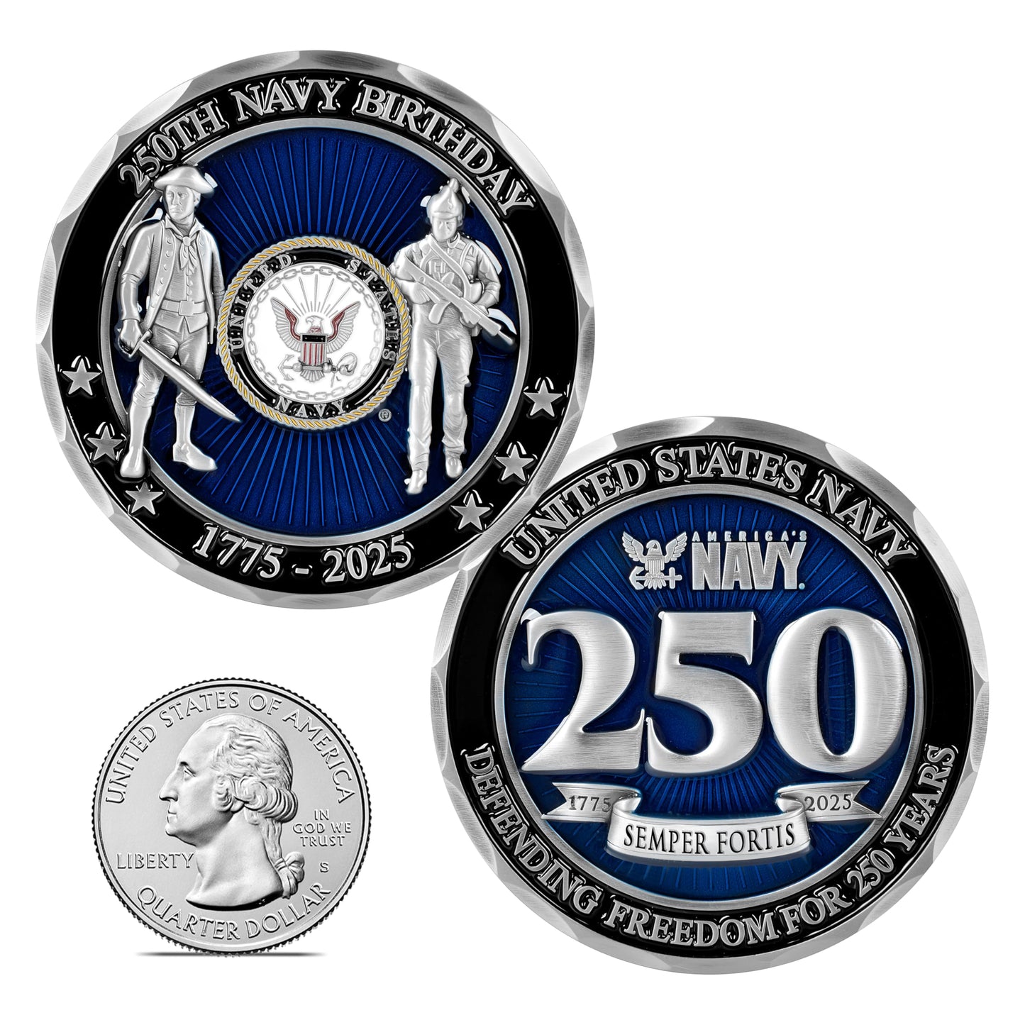 USN 250th Anniversary Challenge Coin – Navy Birthday Gift | Military Gift Shop
