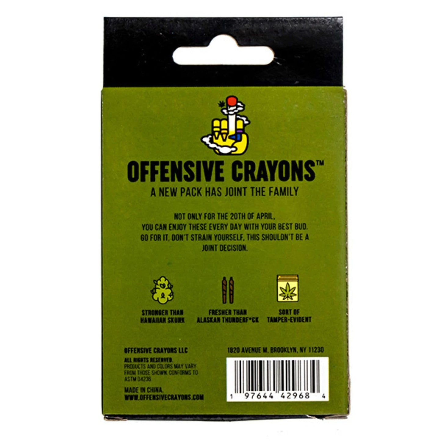 MilkToast Brands Offensive Crayons Pot Pack – 24-Count Adult Crayons with Hilarious Stoner Sayings