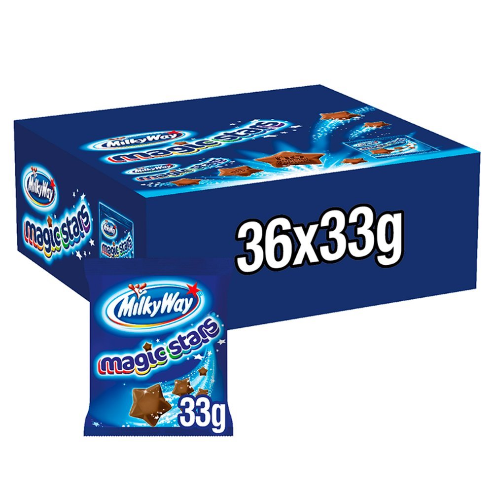Milky Way Magic Stars Chocolate Bag, 33g (Box of 36)