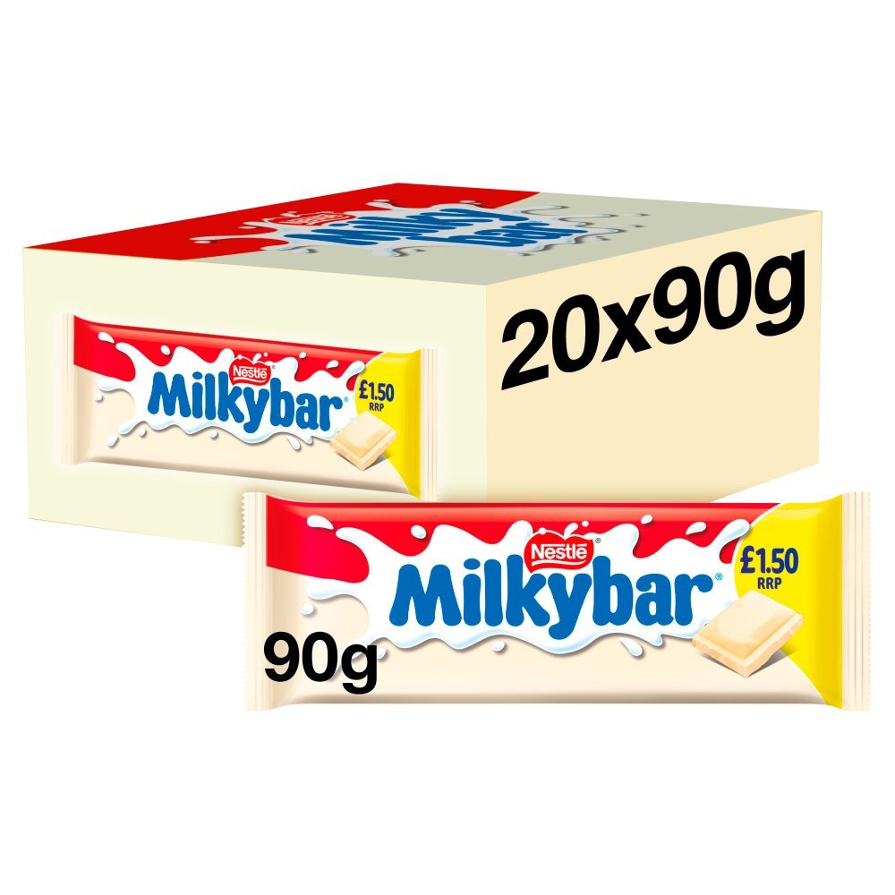 Milkybar White Chocolate Sharing Bar PMP 90g (Box of 20)