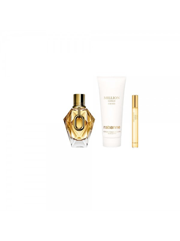 Paco Rabanne Million Gold for Her Gift Set 50ml EDP + 100ml Body Lotion Women's Fragrance