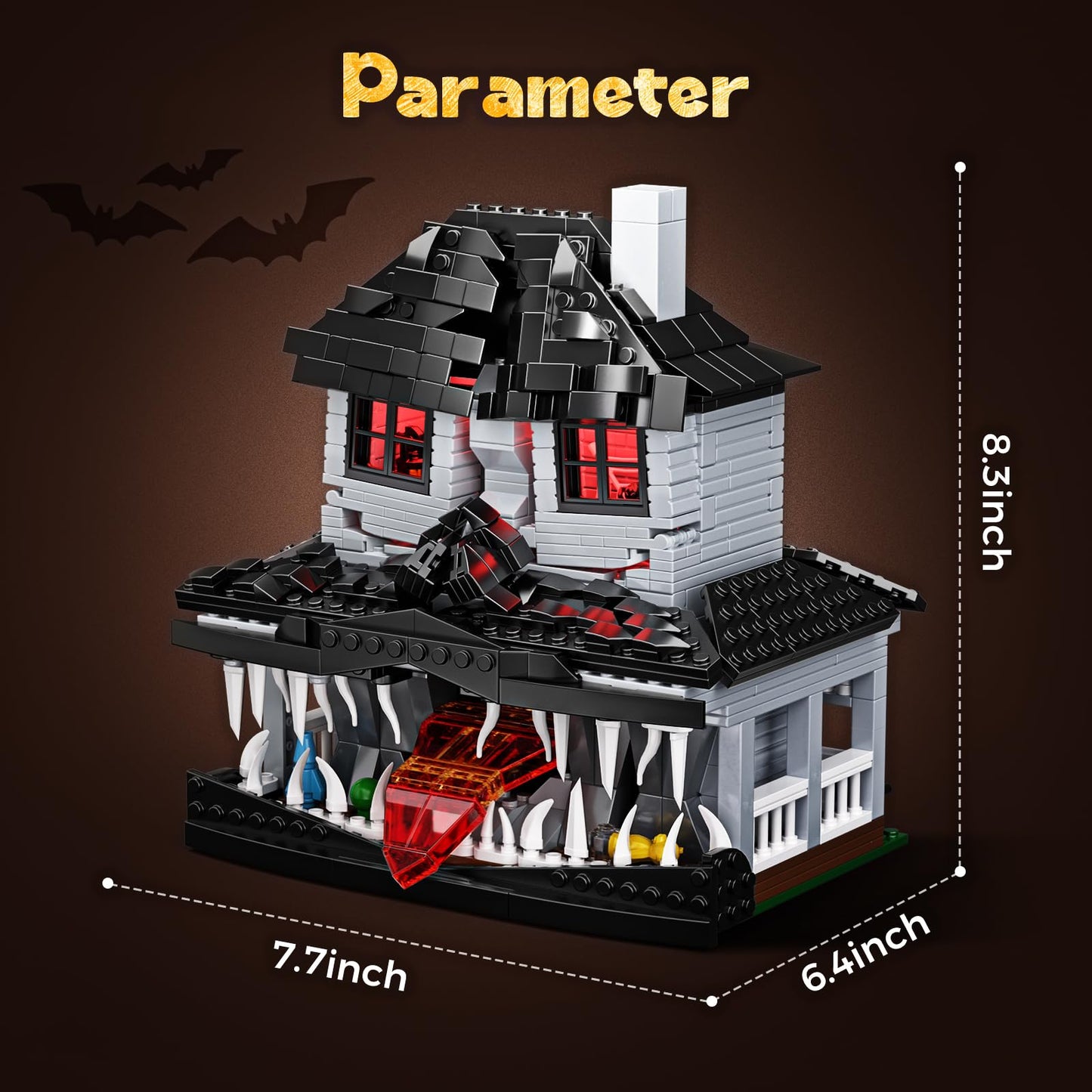 Millionspring Monster House Building Block Set – 750 PCS, Dual-View LEGO-Compatible Horror Kit