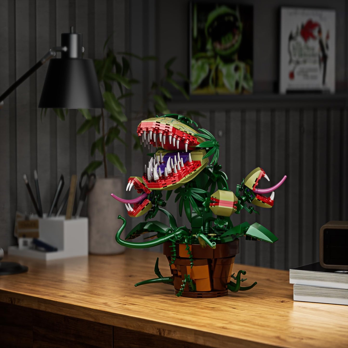 Millionspring Audrey II 2 Building Blocks Set – Horror Flower Shop Decor & Gift