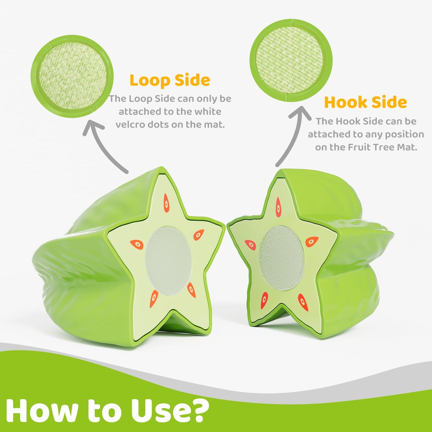 Mimiblooms Play Food Set with Cutting Fruits & Felt Tree Mat | Pretend Kitchen Toys