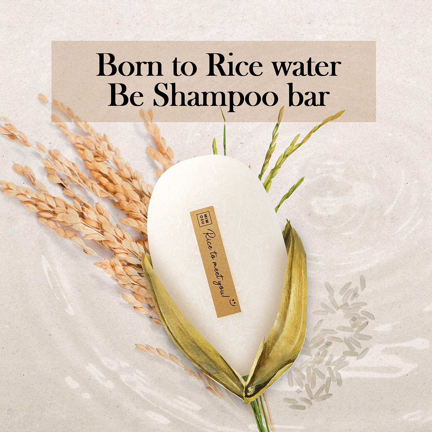 mimosu Fermented Rice Water Shampoo Bar – 2-Pack | pH Balanced, Unscented