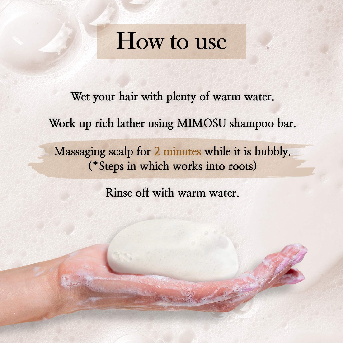 mimosu Fermented Rice Water Shampoo Bar – 2-Pack | pH Balanced, Unscented