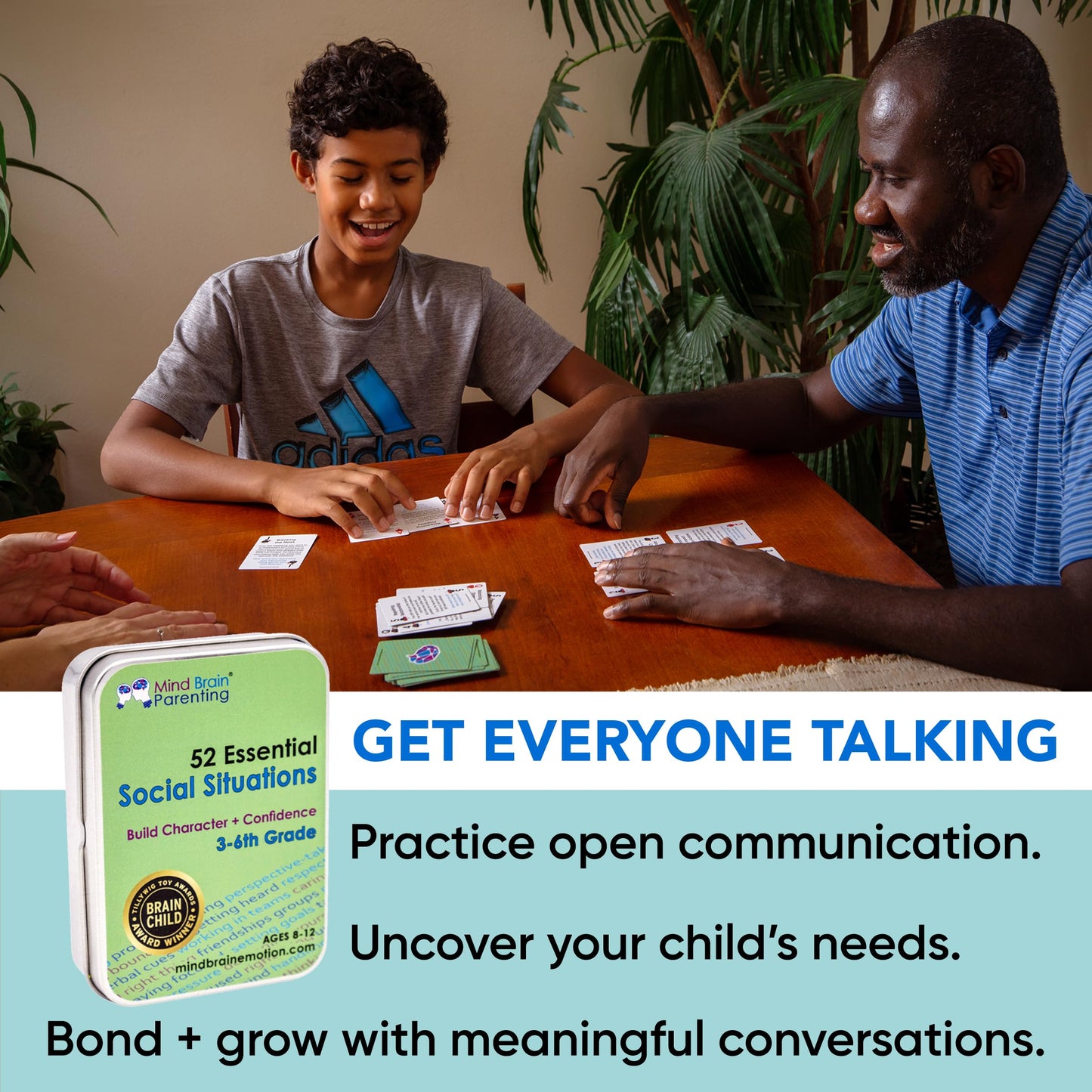 Mind Brain Emotion: 52 Essential Social Situations Card Deck for Kids (3–6th Grade)