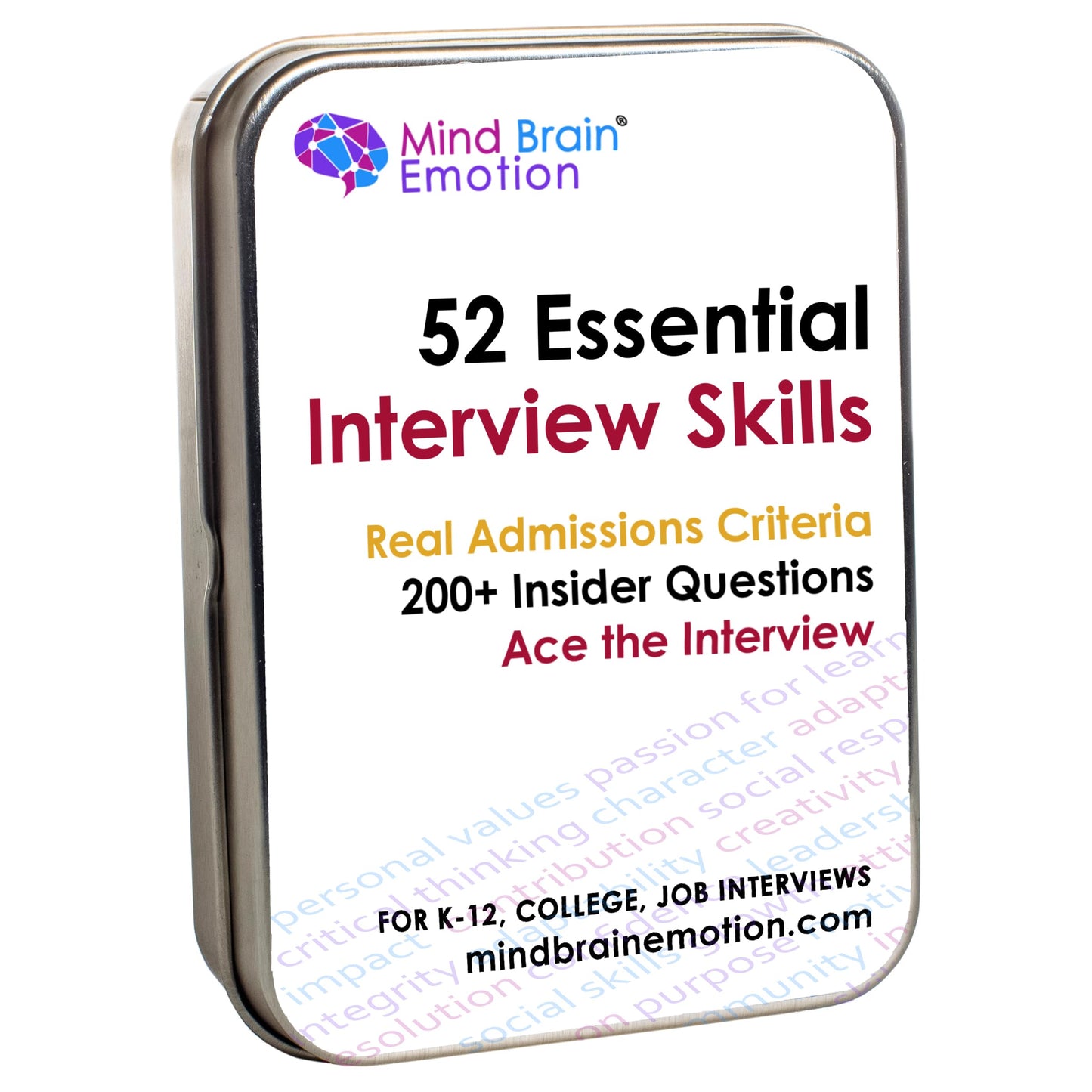 Mind Brain Emotion 52 Essential Interview Skills: Prep for Private School, College & Jobs | 200+ Insider Questions