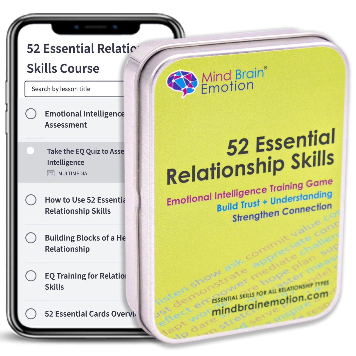 52 Essential Emotional Intelligence Training — Relationship Skills Card Game by Mind Brain Emotion