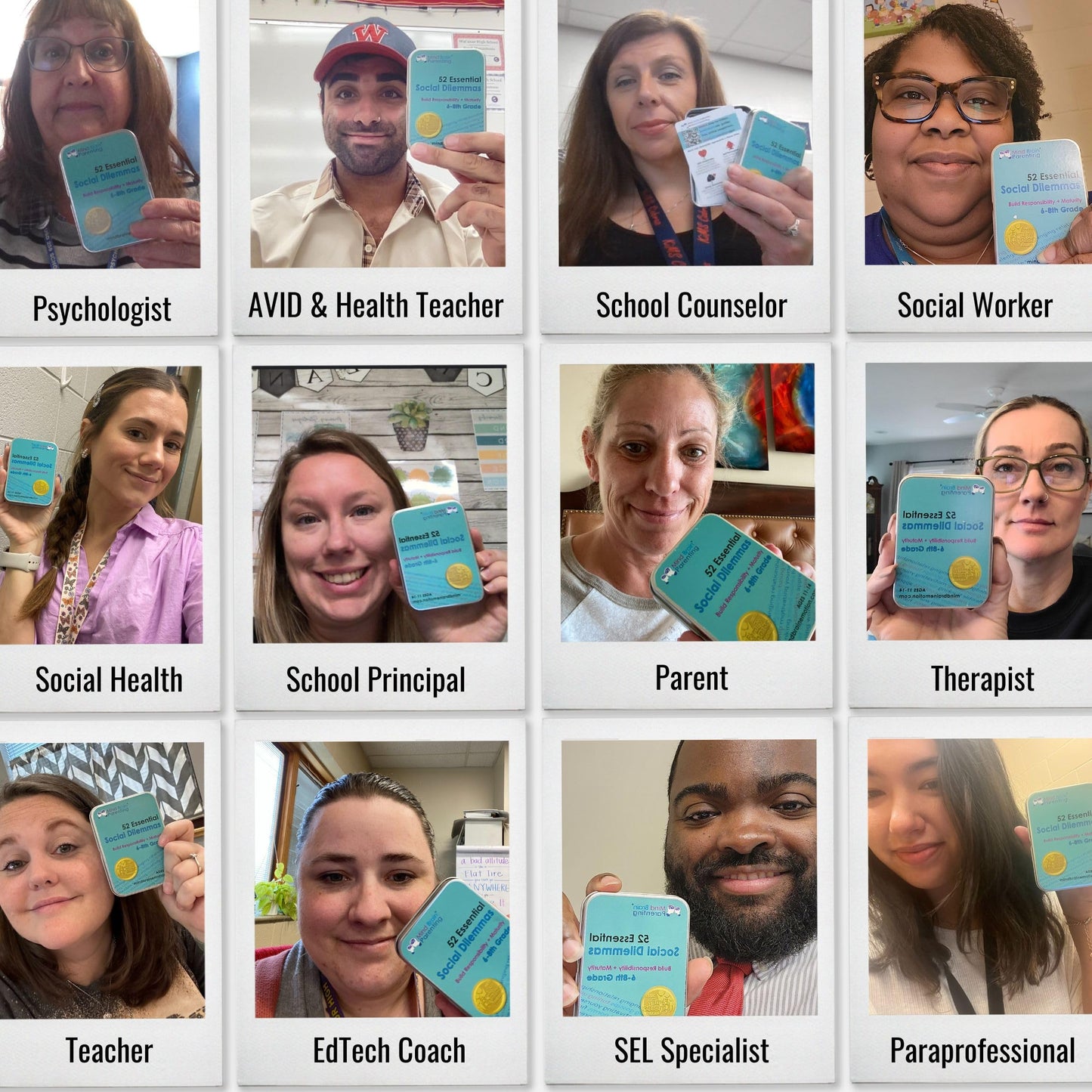 Mind Brain Emotion: 52 Essential Social Dilemmas for Middle School - Conversation Cards for 6th-8th Grade
