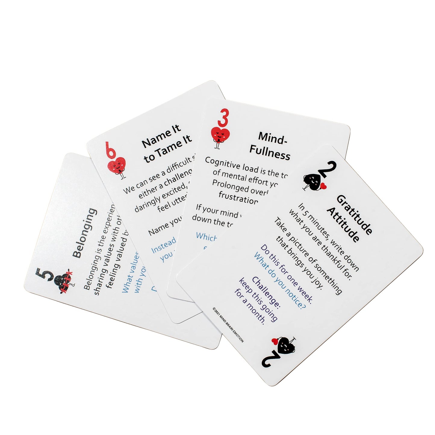 Mind Brain Emotion 52 Essential Coping Skills Cards – Self-Care Exercises for Stress Relief & Social Anxiety