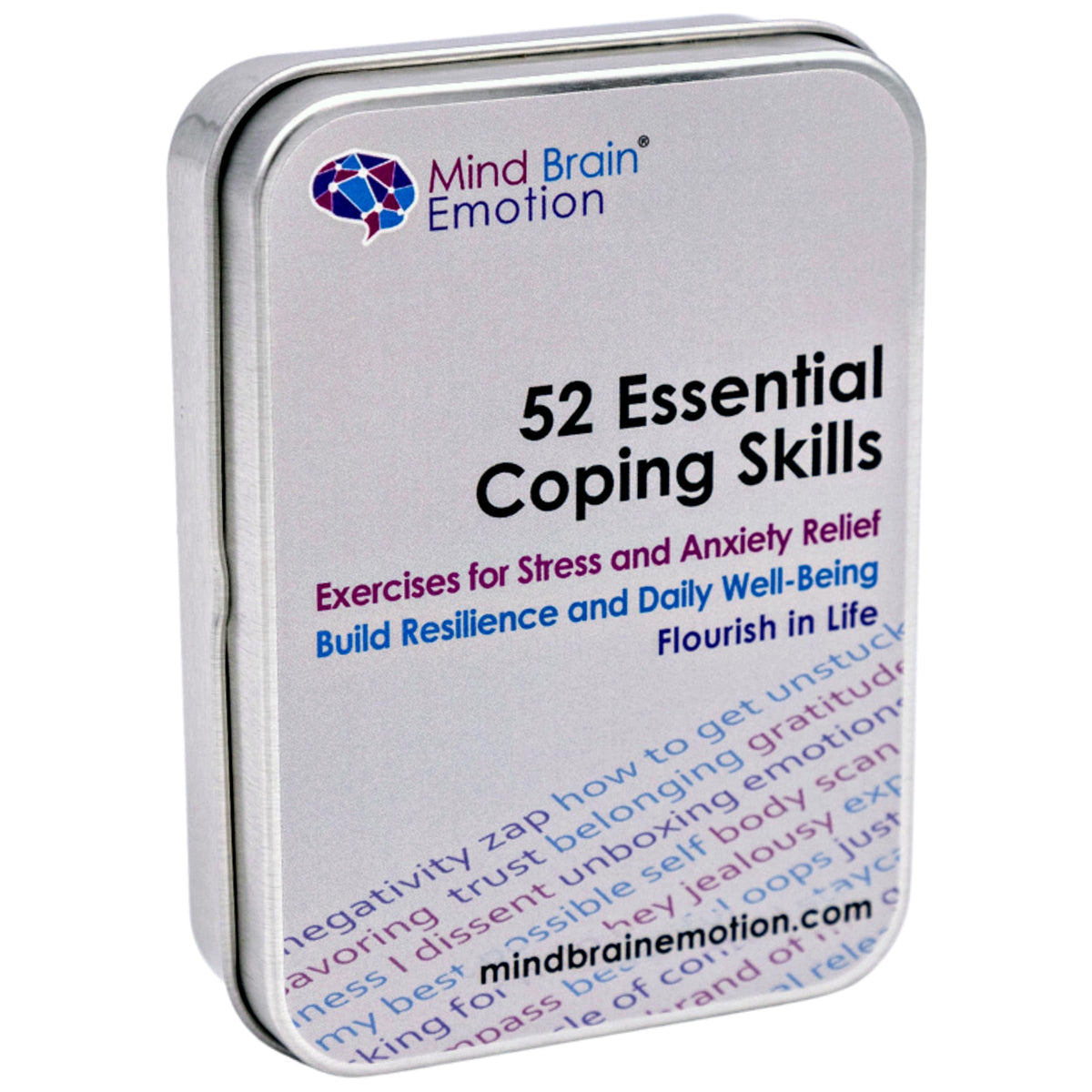 Mind Brain Emotion 52 Essential Coping Skills Cards – Self-Care Exercises for Stress Relief & Social Anxiety
