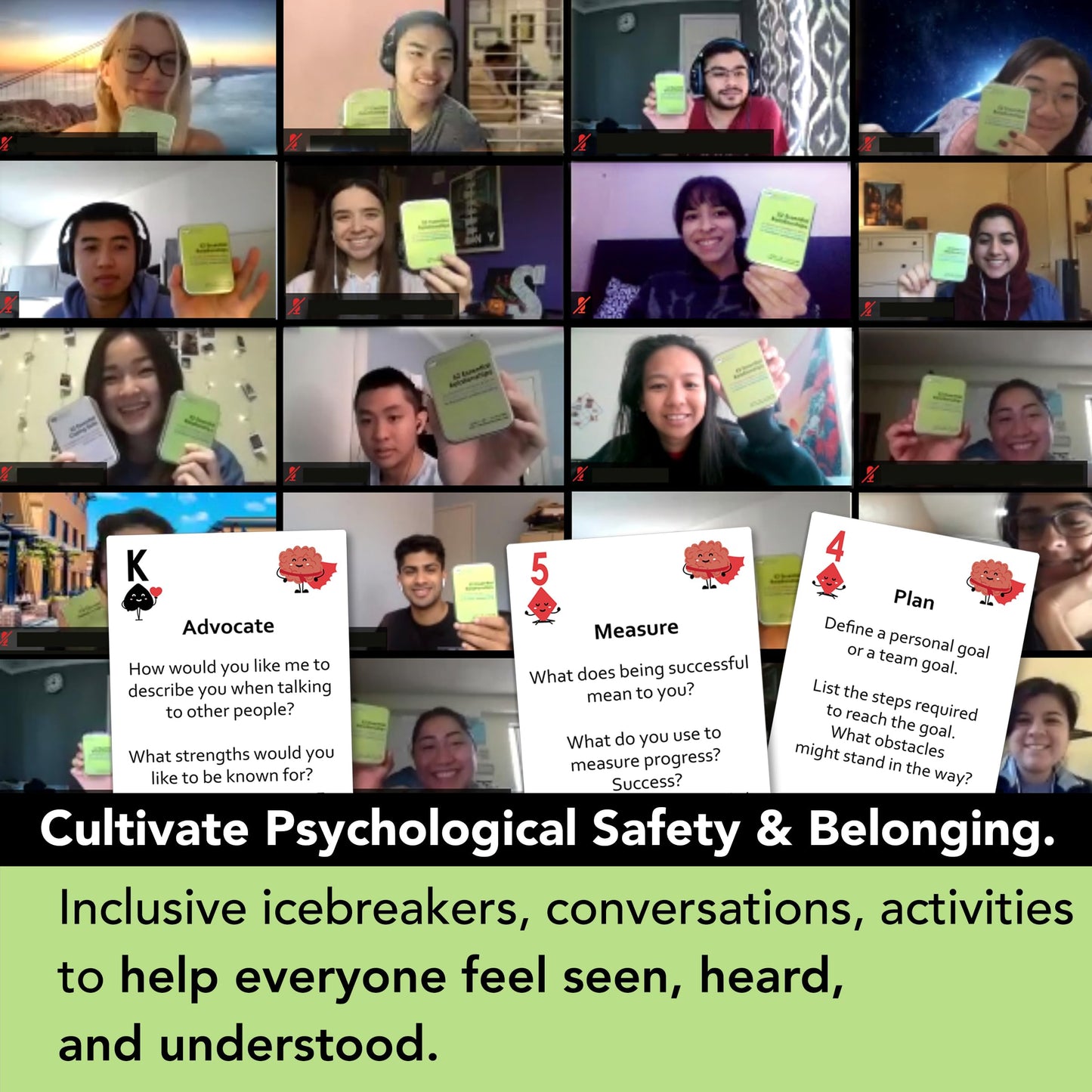 52 Essential Emotional Intelligence Training — Relationship Skills Card Game by Mind Brain Emotion