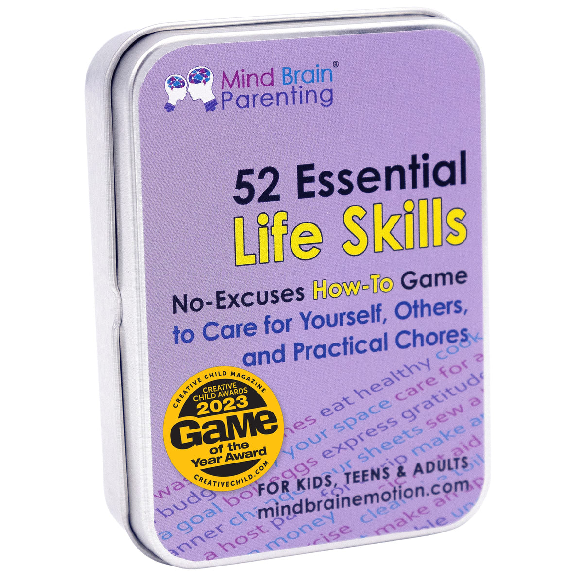 Mind Brain Emotion 52 Essential Life Skills Card Game | No-Excuses Family Chores & Self-Care for All Ages