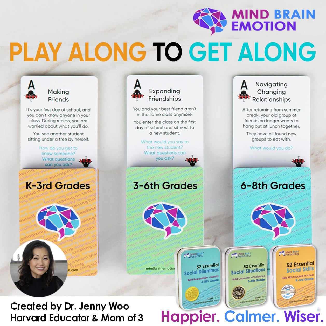 Mind Brain Emotion: 52 Essential Social Dilemmas for Middle School - Conversation Cards for 6th-8th Grade