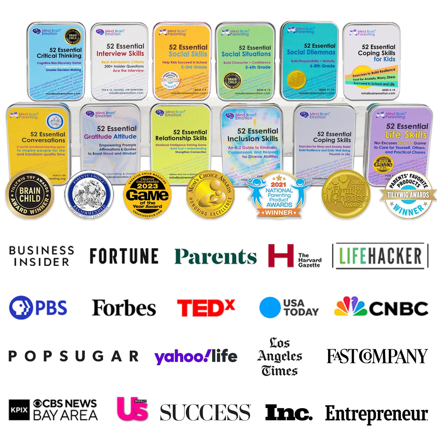 Mind Brain Emotion: 52 Essential Critical Thinking Flash Cards by Harvard Educator