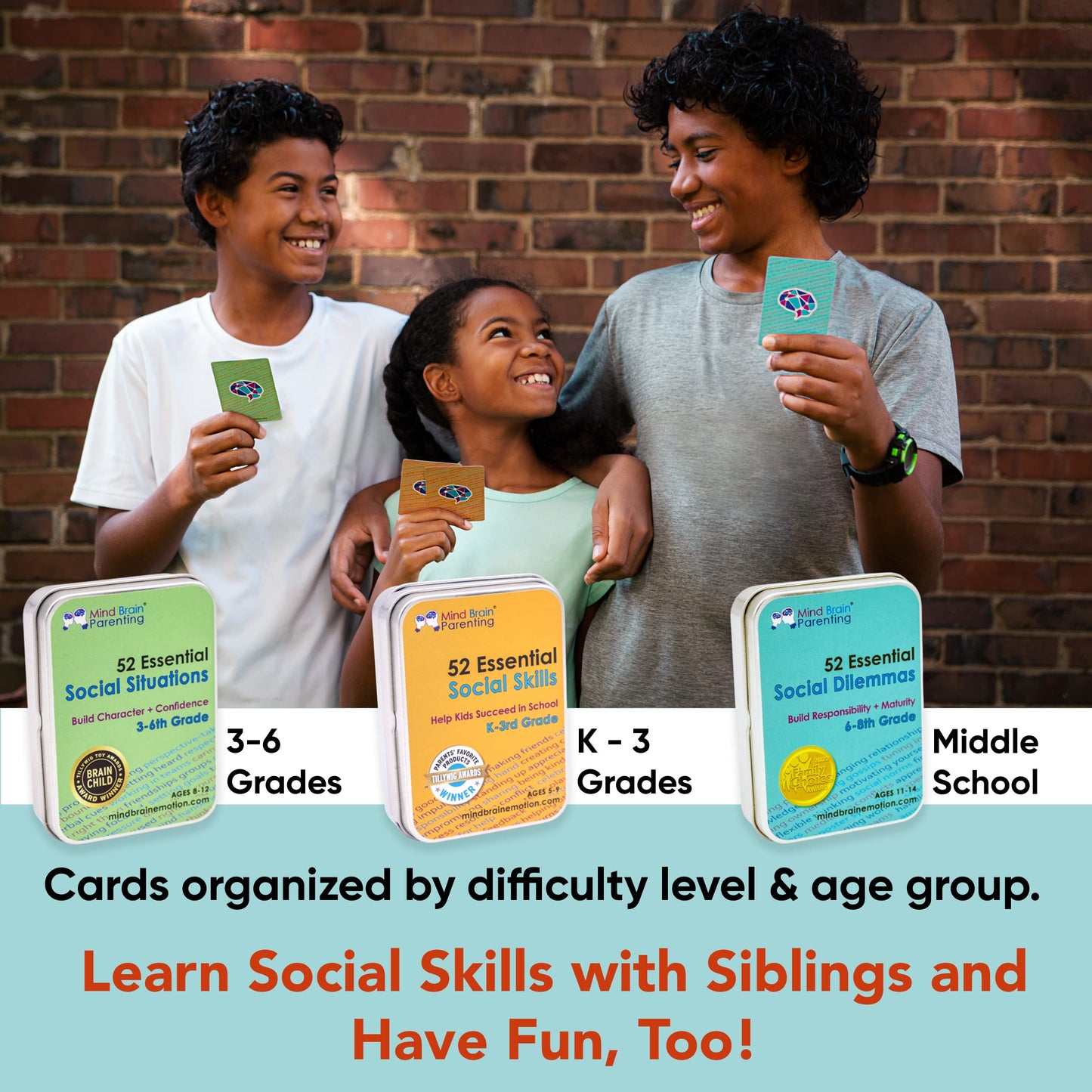 Mind Brain Emotion: 52 Essential Social Dilemmas for Middle School - Conversation Cards for 6th-8th Grade