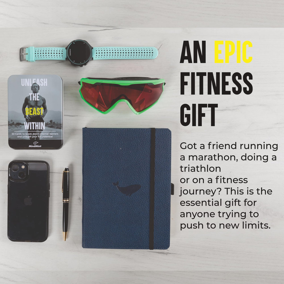 MindMint Motivational Affirmation Cards for Men – 50 Daily Quotes in Tin Box with Wooden Stand | Leadership & Wellness Gift
