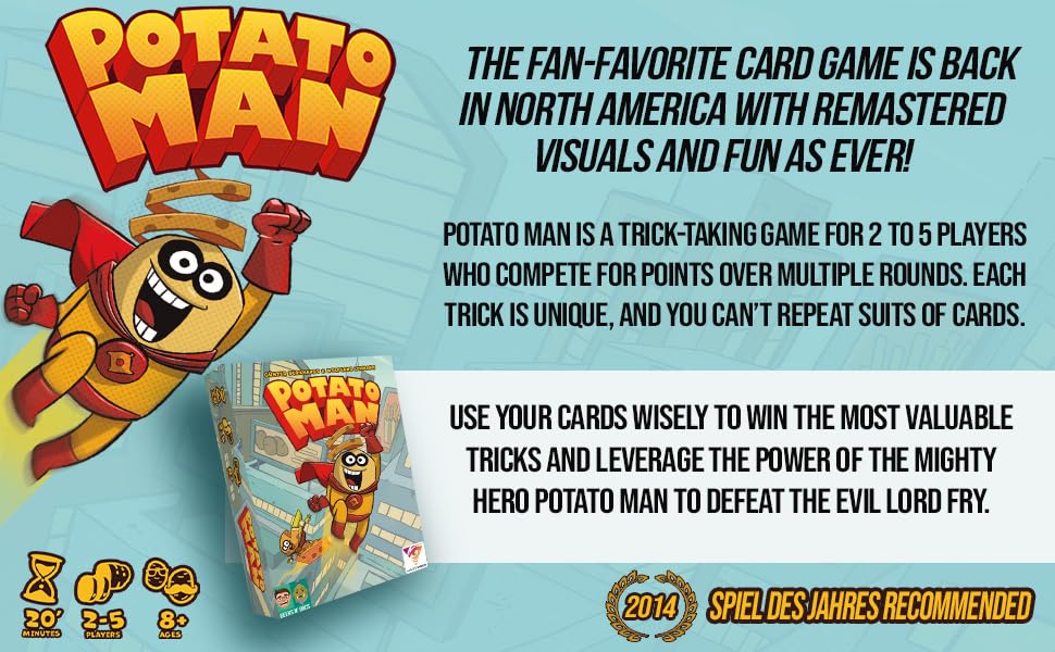 Mind's Vision Potato Man Card Game | Award-Winning Trick-Taking for 2-5 Players