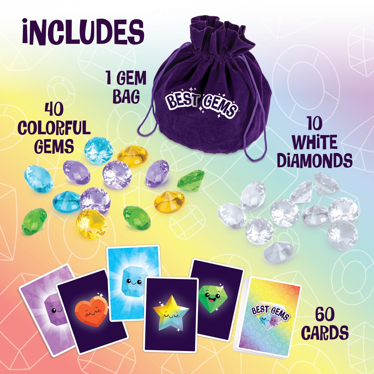 MindWare Best Gems Family Game – Match Giant Gems (Ages 5+) for 2–4 Players
