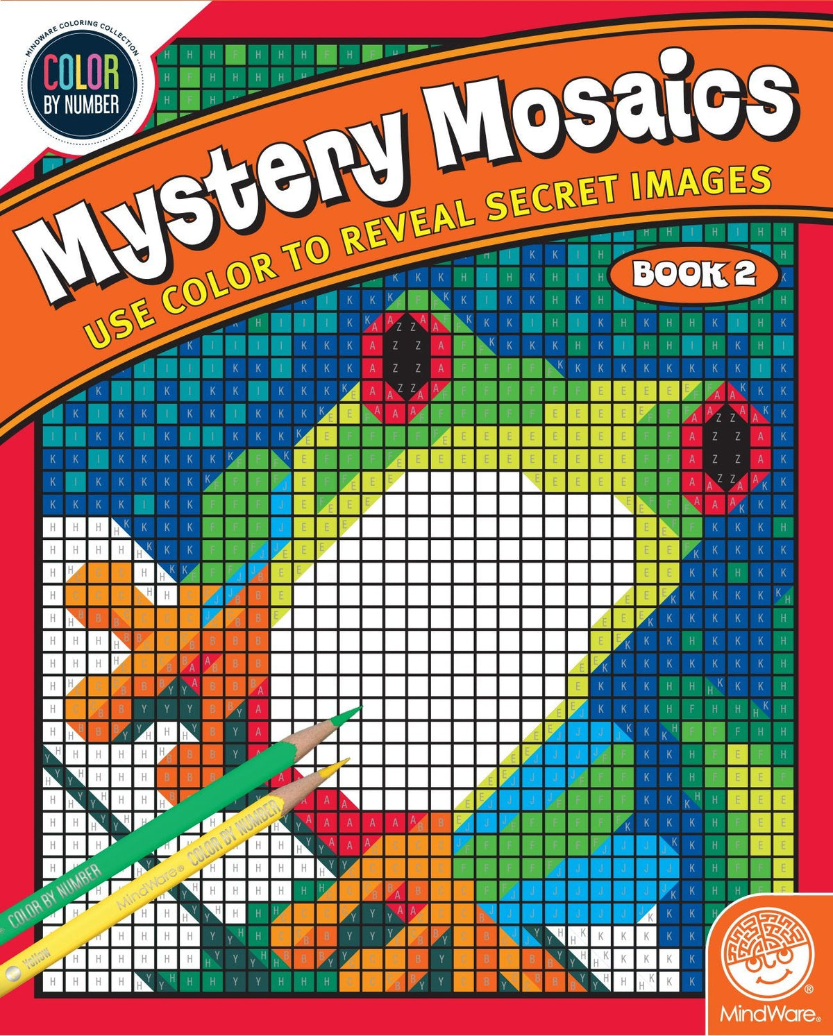 MindWare Color by Number Mystery Mosaics: Book 2 – Multi Color | Creative Mosaic Puzzles