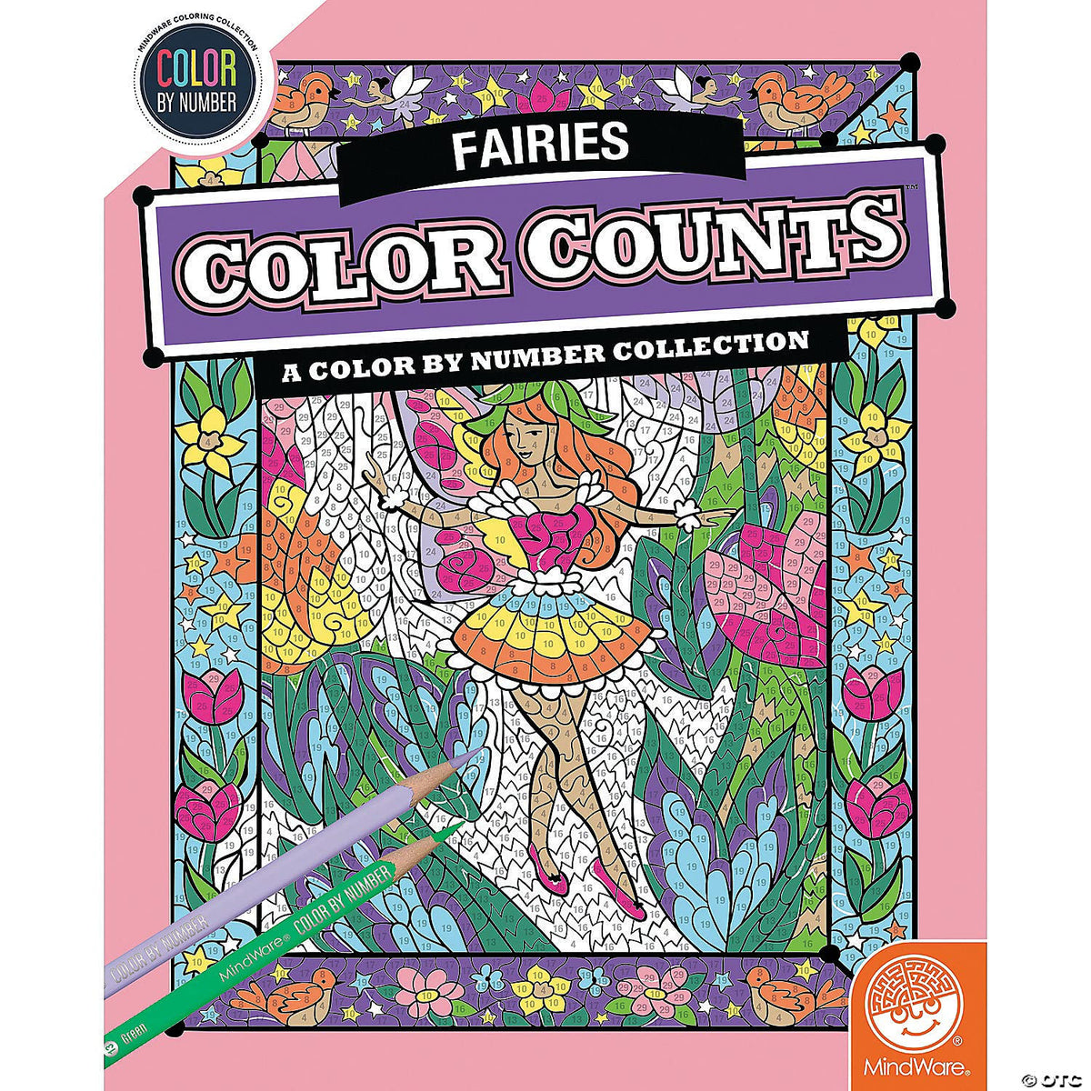 MindWare Color Counts Fairies — Whimsical Fairy Coloring Book for Kids & Adults (Ages 6+)