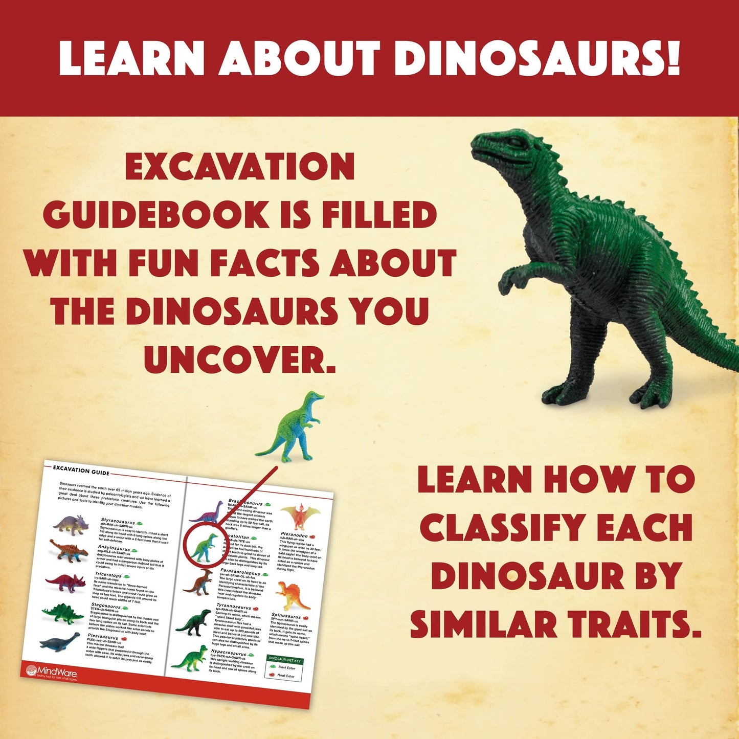 MindWare Dig It Up! Dinosaur Eggs – Hands-On Excavation Kit for Kids