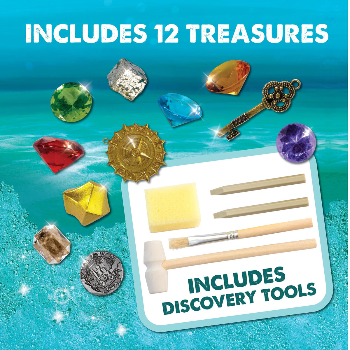 MindWare Dig It Up! Giant Pirate Treasure Chest – 13 Discoveries + Poster