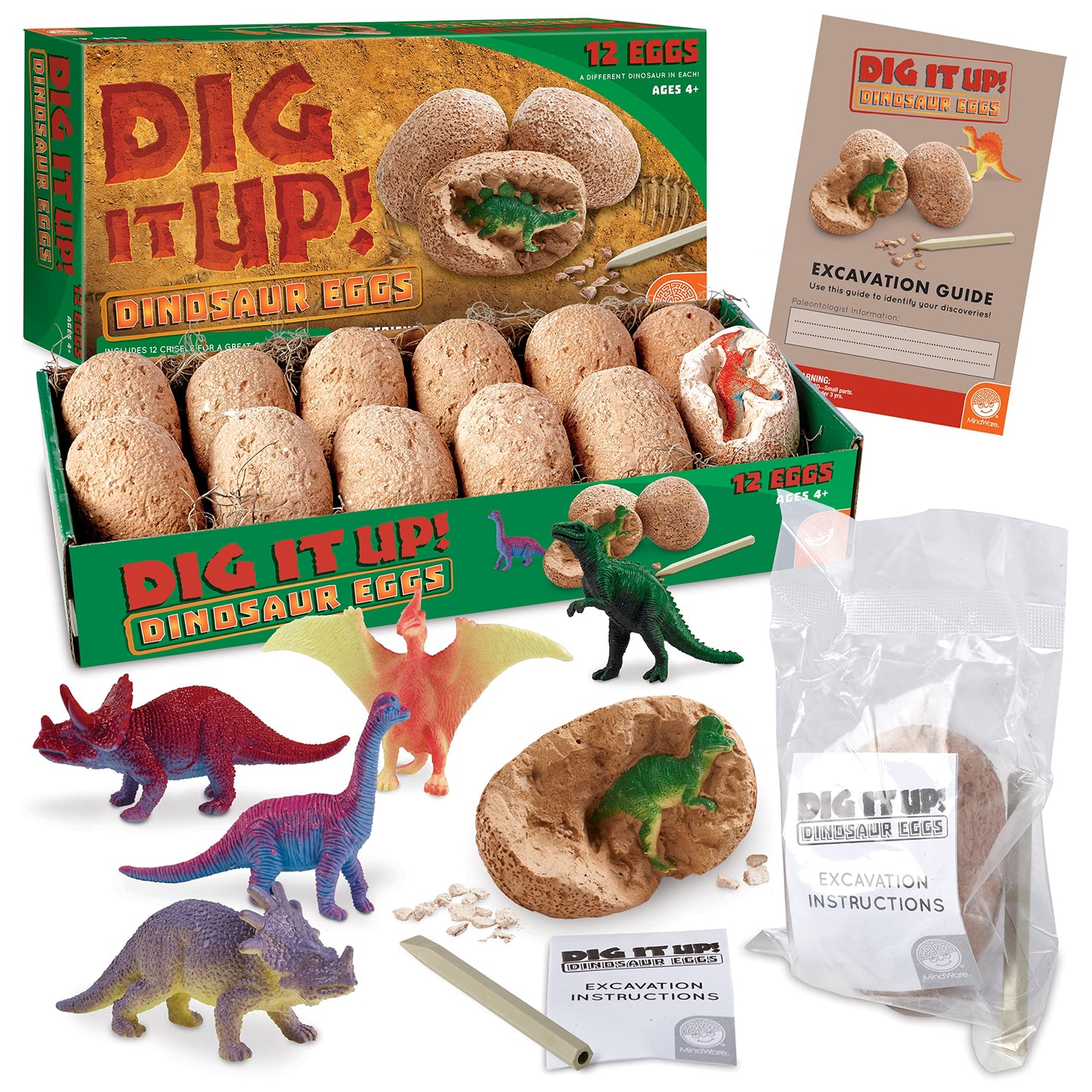 MindWare Dig It Up! Dinosaur Eggs – Hands-On Excavation Kit for Kids