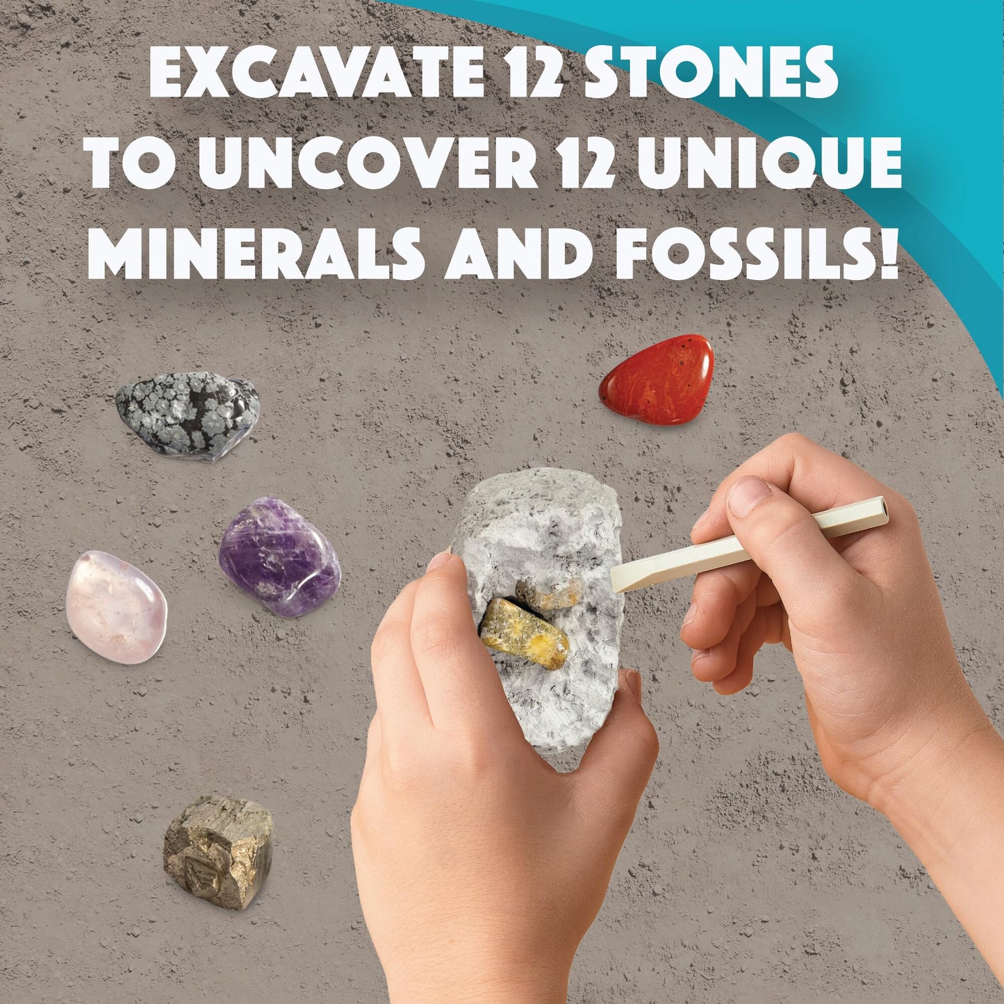 MindWare Dig It Up! Fossils & Minerals – Interactive Excavation Kit for Kids