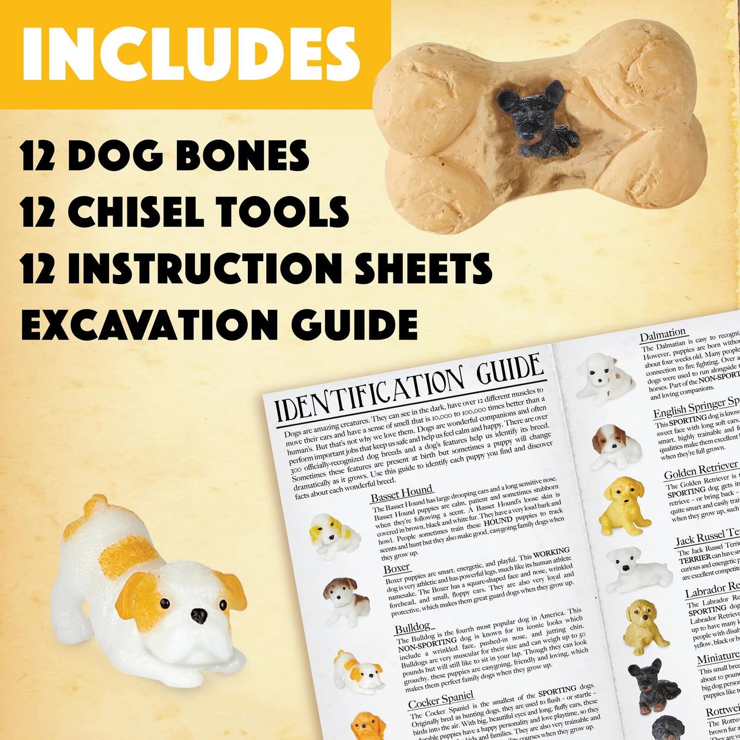 MindWare Dig It Up! Puppies Excavation Kit – Educational Toys for Kids 4+